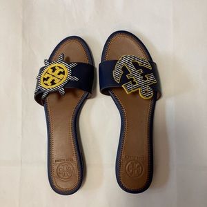 Tory Burch Navy Maritime Slide-8 M